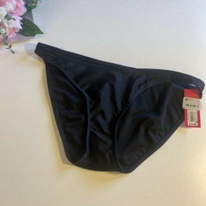 NWT L (12-14) Cute 90s Solid Black Target Bikini Bottom Free Shipping #062